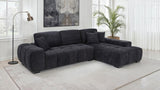 Octavia Upholstered Sectional Chaise Sofa Black | King | Black | 511061