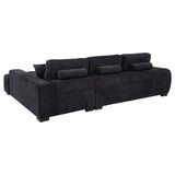 Octavia Upholstered Sectional Chaise Sofa Black | King | Black | 511061