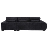 Octavia Upholstered Sectional Chaise Sofa Black | King | Black | 511061