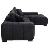 Octavia Upholstered Sectional Chaise Sofa Black | King | Black | 511061