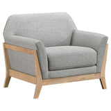 Vaughn 3-piece Fabric Upholstered Flared Arm Sofa Set Grey | Grey | 511071-S3