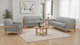 Vaughn Fabric Upholstered Flared Arm Sofa Grey | Grey | 511071