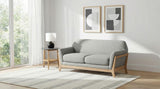 Vaughn Fabric Upholstered Flared Arm Loveseat Grey | Grey | 511072