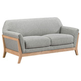 Vaughn Fabric Upholstered Flared Arm Loveseat Grey | Grey | 511072