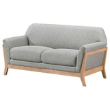 Vaughn Fabric Upholstered Flared Arm Loveseat Grey | Grey | 511072