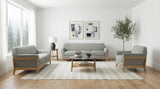 Vaughn Fabric Upholstered Flared Arm Loveseat Grey | Grey | 511072