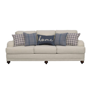 Glenn Upholstered English Arm Sofa Light Grey and Blue
