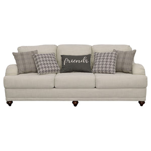 Glenn Upholstered English Arm Sofa Light Grey and Grey