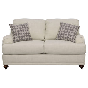 Glenn Upholstered English Arm Loveseat Light Grey and Grey