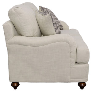 Glenn Upholstered English Arm Loveseat Light Grey and Grey