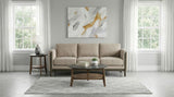 Islington Fabric Upholstered Panel Arm Sofa Taupe | Beige | Taupe | 511101