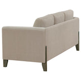 Islington Fabric Upholstered Panel Arm Sofa Taupe | Beige | Taupe | 511101