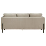 Islington Fabric Upholstered Panel Arm Sofa Taupe | Beige | Taupe | 511101