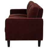 Ruth 77-inch Fabric Upholstered Track Arm Sofa Rust Red | Orange | Rust | 511211