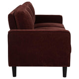 Ruth 77-inch Fabric Upholstered Track Arm Sofa Rust Red | Orange | Rust | 511211