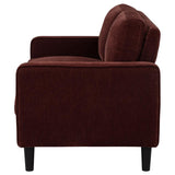 Ruth Fabric Upholstered Track Arm Loveseat Rust Red | Orange | Rust | 511212