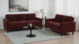 Ruth Fabric Upholstered Track Arm Loveseat Rust Red | Orange | Rust | 511212