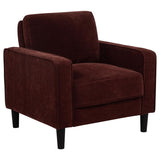 Ruth Fabric Upholstered Track Arm Accent Chair Rust Red | Orange | Rust | 511213