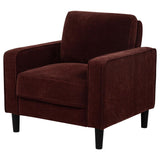 Ruth Fabric Upholstered Track Arm Accent Chair Rust Red | Orange | Rust | 511213
