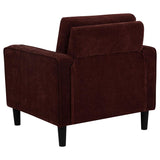 Ruth Fabric Upholstered Track Arm Accent Chair Rust Red | Orange | Rust | 511213