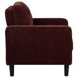Ruth Fabric Upholstered Track Arm Accent Chair Rust Red | Orange | Rust | 511213