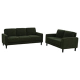 Ruth 2-piece Fabric Upholstered Track Arm Sofa Matcha Green | Green | Matcha | 511214-S2