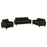 Ruth 3-piece Fabric Upholstered Track Arm Sofa Matcha Green | Green | Matcha | 511214-S3