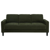 Ruth 77-inch Fabric Upholstered Track Arm Sofa Matcha Green | Green | Matcha | 511214