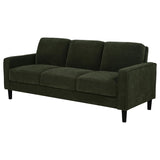 Ruth 77-inch Fabric Upholstered Track Arm Sofa Matcha Green | Green | Matcha | 511214