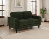 Ruth Fabric Upholstered Track Arm Loveseat Matcha Green | Green | Matcha | 511215