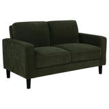 Ruth Fabric Upholstered Track Arm Loveseat Matcha Green | Green | Matcha | 511215