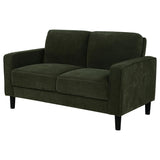 Ruth Fabric Upholstered Track Arm Loveseat Matcha Green | Green | Matcha | 511215