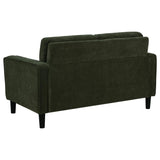 Ruth Fabric Upholstered Track Arm Loveseat Matcha Green | Green | Matcha | 511215