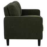 Ruth Fabric Upholstered Track Arm Loveseat Matcha Green | Green | Matcha | 511215