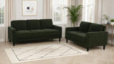 Ruth Fabric Upholstered Track Arm Loveseat Matcha Green | Green | Matcha | 511215