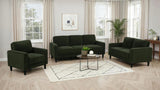 Ruth Fabric Upholstered Track Arm Loveseat Matcha Green | Green | Matcha | 511215