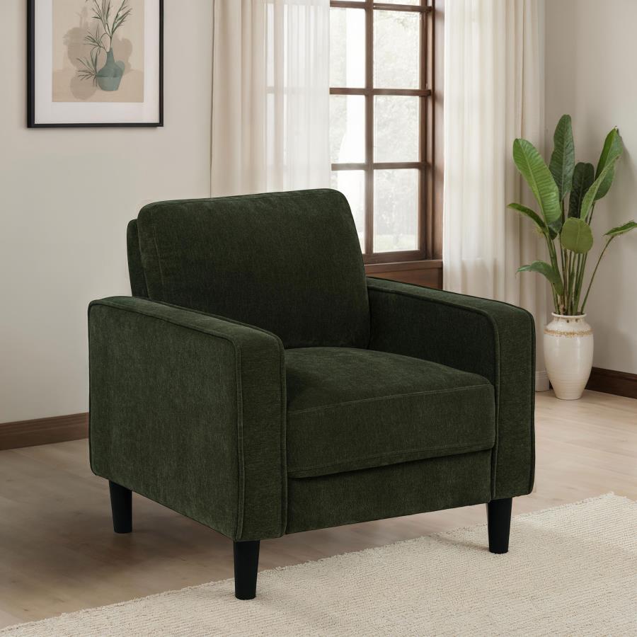 Ruth Fabric Upholstered Track Arm Accent Chair Matcha Green | Green | Matcha | 511216