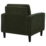 Ruth Fabric Upholstered Track Arm Accent Chair Matcha Green | Green | Matcha | 511216