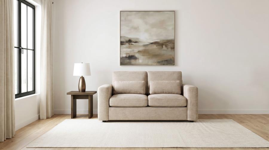 Amador Chenille Upholstered Track Arm Loveseat Camel | Beige | Camel | 511232