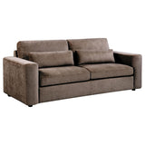 Amador 3-piece Chenille Upholstered Track Arm Sofa Set Chocolate | Brown | Chocolate | 511234-S3