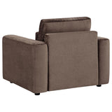 Amador 3-piece Chenille Upholstered Track Arm Sofa Set Chocolate | Brown | Chocolate | 511234-S3