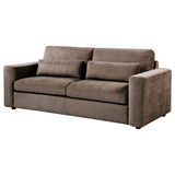 Amador Chenille Upholstered Track Arm Sofa Chocolate | Brown | Chocolate | 511234