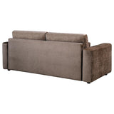 Amador Chenille Upholstered Track Arm Sofa Chocolate | Brown | Chocolate | 511234