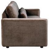 Amador Chenille Upholstered Track Arm Sofa Chocolate | Brown | Chocolate | 511234