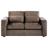 Amador Chenille Upholstered Track Arm Loveseat Chocolate | Brown | Chocolate | 511235