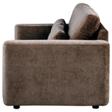Amador Chenille Upholstered Track Arm Loveseat Chocolate | Brown | Chocolate | 511235