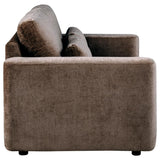 Amador Chenille Upholstered Track Arm Loveseat Chocolate | Brown | Chocolate | 511235
