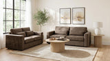 Amador Chenille Upholstered Track Arm Loveseat Chocolate | Brown | Chocolate | 511235