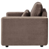 Amador Chenille Upholstered Track Arm Accent Chair Chocolate | Brown | Chocolate | 511236