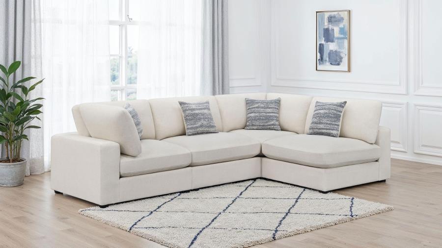 Serene 4-piece Upholstered Modular Sectional Sofa Beige | Beige | 551321-SETA